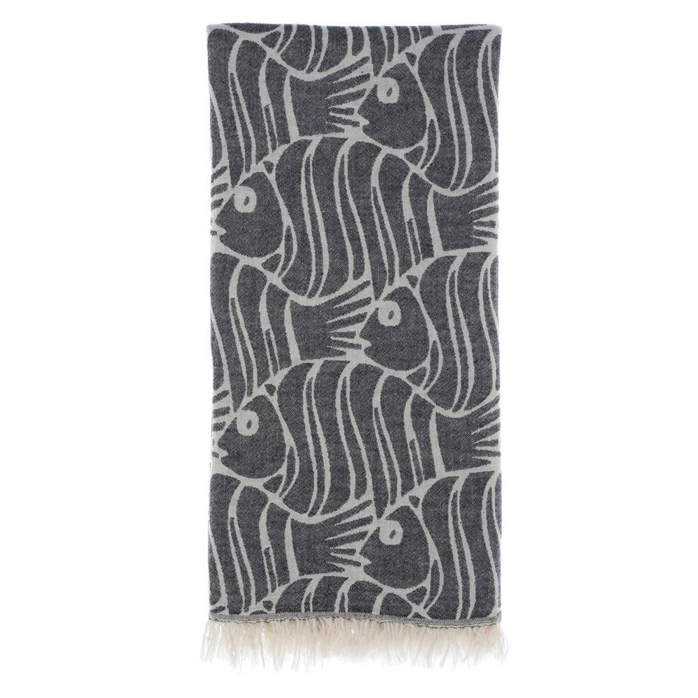 La Jolla Cove Black Turkish Towels - 100% Turkish Cotton Towel